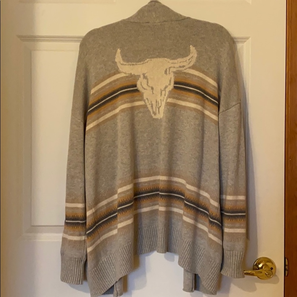 Pendleton Longhorn Bull Open Front Cardigan